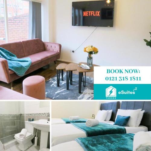Tudors eSuites - Five Ways, Private Terrace & Parking
