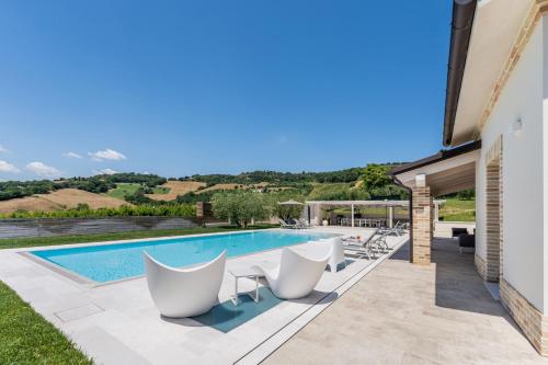 Viesnīcas āriene, Villa Amore di Ada - Modern Design Villa - AirCo, Private Pool & Near The Beach in Monterubbiano