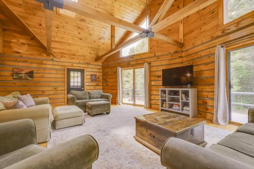 A-Frame Log Home with Game Room Near Lake George! in Bolton Landing (NY)