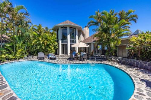 Opulent Waterfall House with Ocean Views in Haiku, Maui