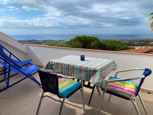 Erkély/terasz, Palm Maresme - Suite with bathroom and terrasse with ocean views in a private villa in Vilassar de Dalt