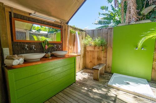 Fürdőszoba, Ikurangi Eco Retreat in Matavera