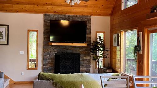 Mistletoe Cabin- Private cabin w views, Hottub, pet friendly in Murphy, USA