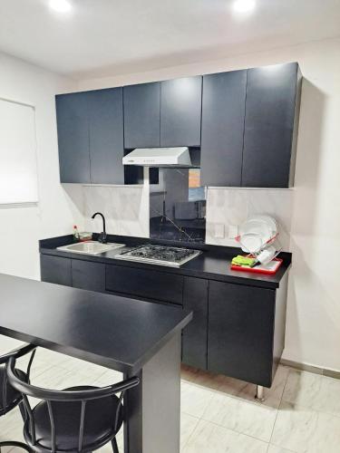 廚房, Blanco Sereno - Depto 2 - 2 Min Malecón (Blanco Sereno - Depto 2 - 2 Min Malecon) in 馬薩特蘭市中心