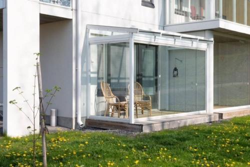 Balcony/terrace, Cosy studio apartment + free private parking in Kangasala