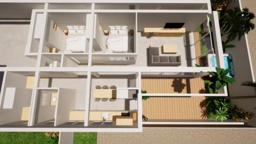 Appartement 2 chambres Zen avec jardin et Jacuzzi et proche des plages image 3