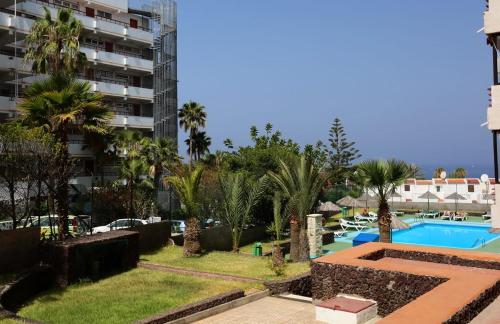 TENERIFE Olympia Apart Hotel-Playa de las Americas. Balcony, sea view & pool