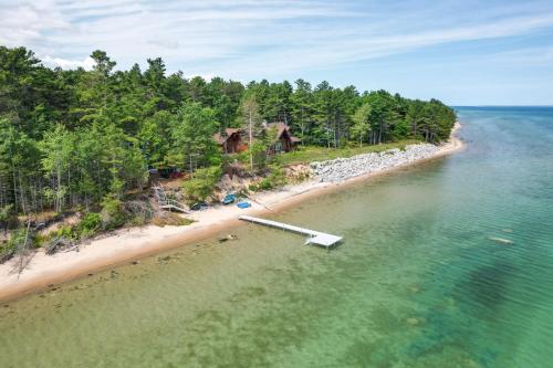 Waterfront Cheboygan Home with Fire Pit Waterfront Cheboygan Home with Fire Pit