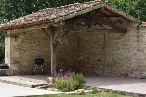 Un jardin et trois maisons