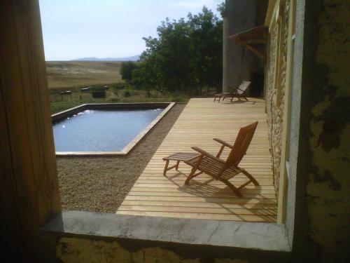 Erkély/terasz, Chambre à la ferme au milieu des lavandes (Chambre a la ferme au milieu des lavandes) in Valensole