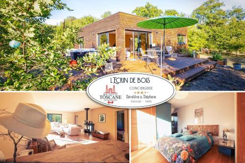 L'Ecrin de Bois - Maison d'architecte avec Spa sur un grand terrain arboré - Location saisonnière - Cahuzac-sur-Vère