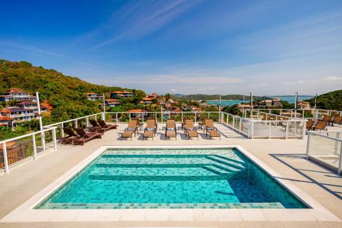 游泳池, 圣托里尼酒店 (Pousada Santorini) in 布希奥斯