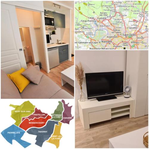 Изглед, Appartement au coeur de la ville de Taverny in Таверни