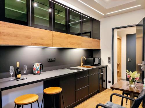 Kitchen, GRAND SPA Harrachov - Wellness luxusni apartman s velkou virivkou, saunou, kuchyni a venkovnim posez in Harrachov