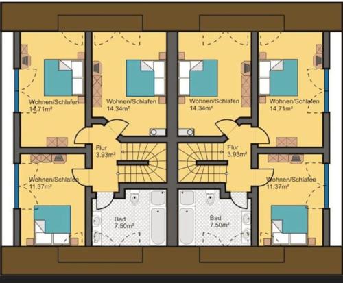 Ruhiges Landhaus Krienke - Doppelhaus mit Sauna & Kamin