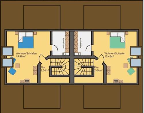 Ruhiges Landhaus Krienke - Doppelhaus mit Sauna & Kamin