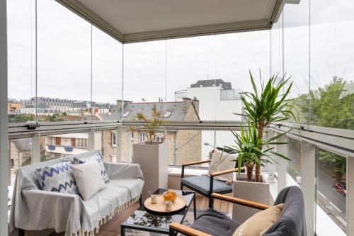 L'Air - Elégant 2 chambres avec loggia dans résidence de haut standing - Location saisonnière - Rennes