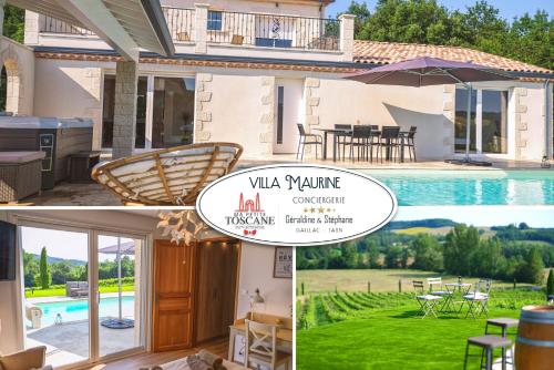 Villa Maurine - Piscine chauffée - Spa - Clim - Salle de Fitness - Location saisonnière - Castelnau-de-Montmiral