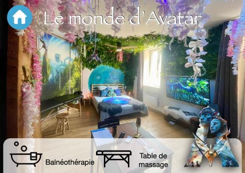 B&B L’Arbresle - Le monde D avatar avec Balneo et table de massage - Bed and Breakfast L’Arbresle