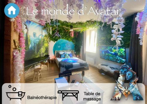 Le monde D avatar avec Balneo et table de massage - Location saisonnière - L'Arbresle