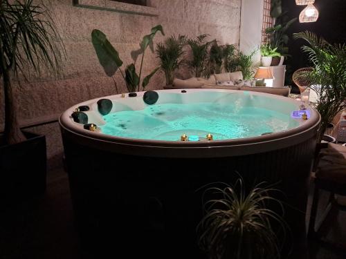  Casa Victoria garden con Jacuzzi y piscina in Caldas de Reis