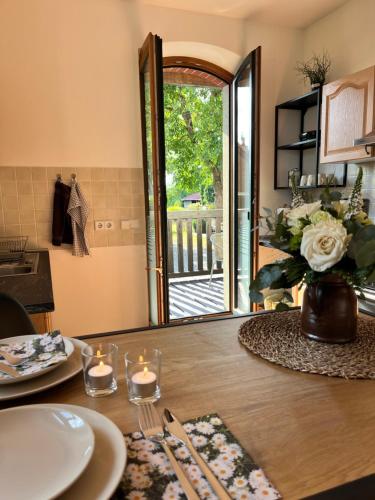 廚房, Ferienwohnung Am Bürgerteich (Ferienwohnung Am Burgerteich) in 比紹夫斯韋達