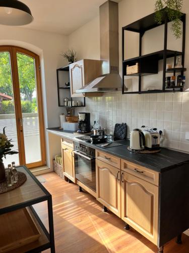 廚房, Ferienwohnung Am Bürgerteich (Ferienwohnung Am Burgerteich) in 比紹夫斯韋達