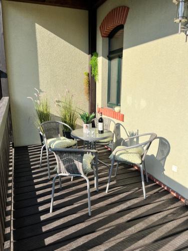 陽台/露台, Ferienwohnung Am Bürgerteich (Ferienwohnung Am Burgerteich) in 比紹夫斯韋達