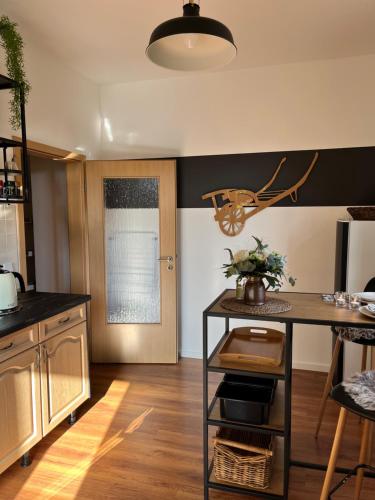 廚房, Ferienwohnung Am Bürgerteich (Ferienwohnung Am Burgerteich) in 比紹夫斯韋達