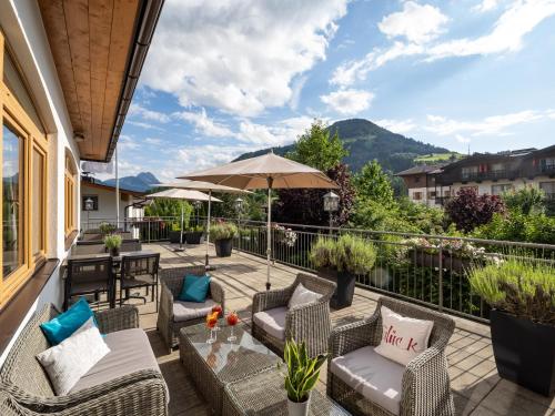 陽台/露台, Alpen Glück Hotel Kirchberger Hof (Alpen Gluck Hotel Kirchberger Hof) in 蒂羅爾州基希貝格市中心