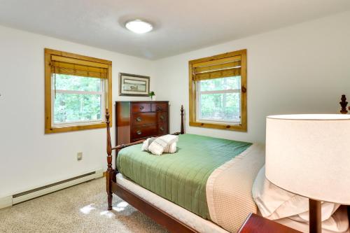 Walk to Beaches Tree-Lined Pocono Lake Retreat!