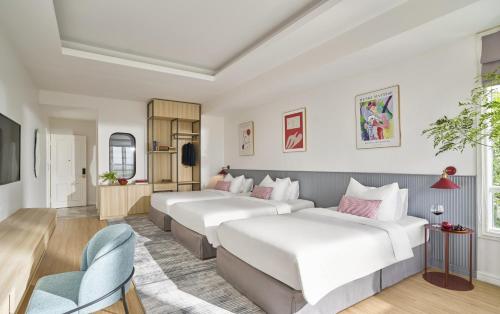 Habitación triple, superior, vistas al mar, 3 camas