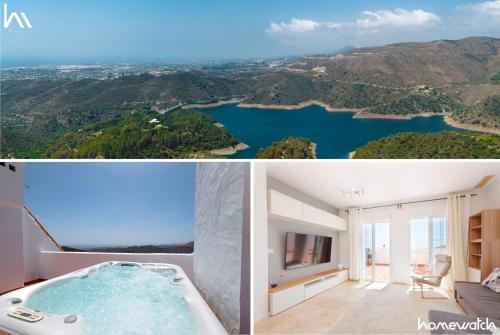 Modern Sea & Lake View Penthouse with Private Jacuzzi - 8 min to Puente Romano - Apartment - Istán