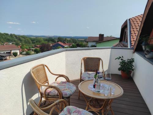 陽台/露台, Ferienwohnung am Zweitälerweg (Ferienwohnung am Zweitalerweg) in 威斯克辛