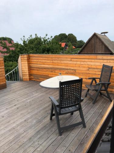 Rõdu/terrass, Apartment am Stettiner Haff in Monkebude
