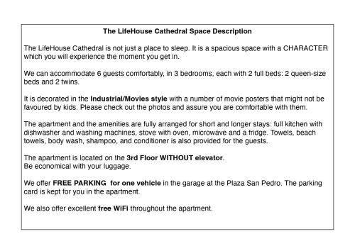  LifeHouse Cathedral  Free Parking WiFi in Almería