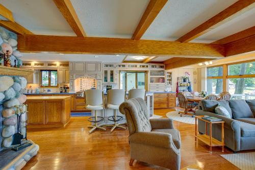 Sauna and Fireplaces! Lakefront Cadillac Retreat in Cadillac (MI)