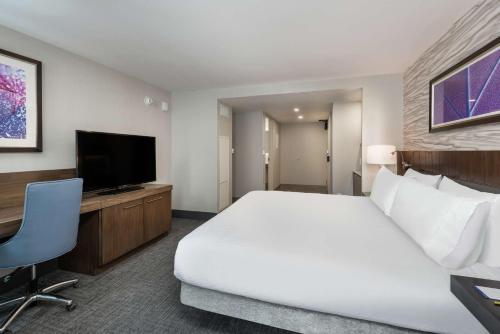 King Room with Roll-In Shower - Mobility/Hearing Accessible room in Hilton Garden Inn Ottawa Downtown