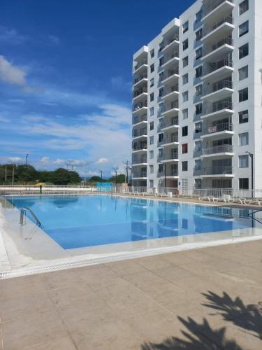 Apartamento Agualina Orange con vista a la piscina