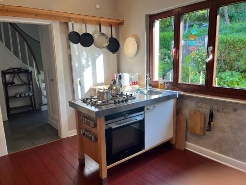 廚房, Ferienhaus Brinker Bleibe in 維伯特