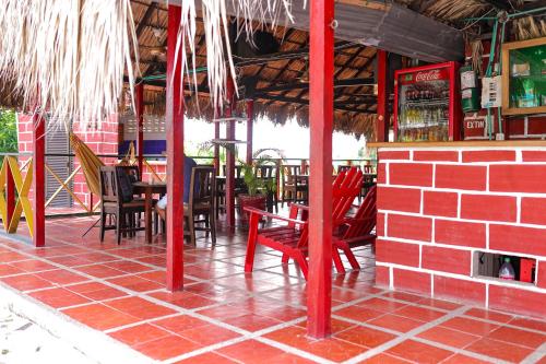 Kitchen, Hostal La Guaca in Torices