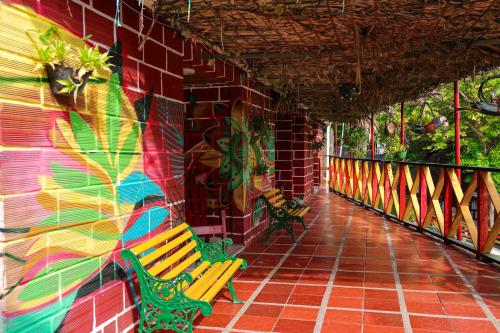Balcony/terrace, Hostal La Guaca in Torices