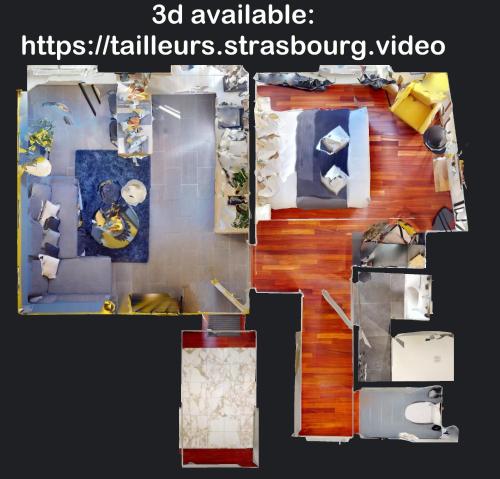 Suite privative 43m2 - Les tailleurs à 120m de la cathedrale, Štrasburk (fotografie 6)