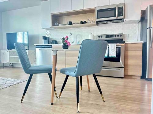 Modern Apartment Downtown Tacoma near the convention center, Free Netflix , King size bed & futon sofa bed , AC, Great Amenities Rooftop, self-check-in