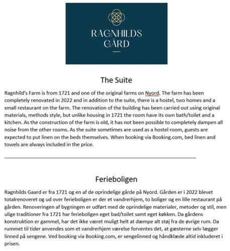 Ragnhilds Gard, Hostel Nyord Denmark