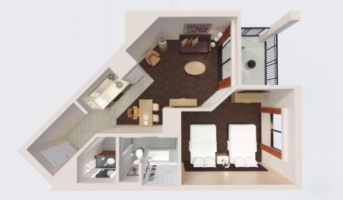 Suite with Two Double Beds and Balcony
