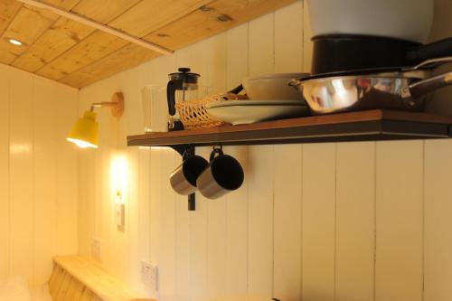Cosy Shepherd's Hut with Hot Tub in Houpbodlera
