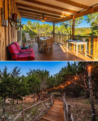 Balkons/terase, Modern Cabin with Hill Country Views in Rio Frio (TX)