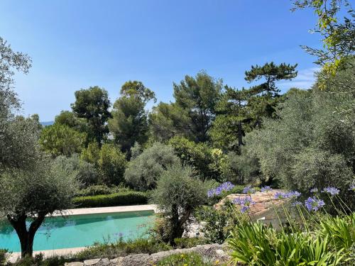 Villa provençale rénovée, vue panoramique mer, piscine 15X6 - Location, gîte - Grasse