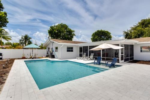 Pool and Screened-In Patio Tropical Florida Abode
